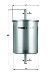 KL2 MAHLE ORIGINAL Фільтр палива