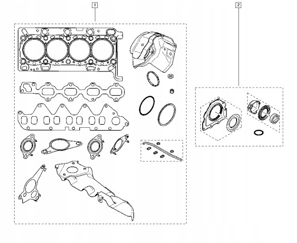 Renault OE 10 10 154 74R Прокладка головки комплект 1.6dci 101015474р