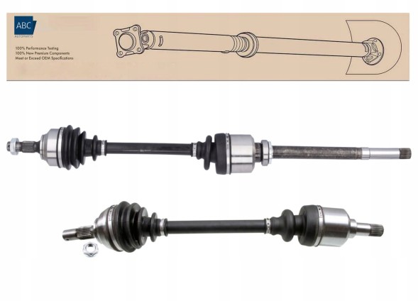 Китай abc-24.02/6 ПІВВІСЬ ЛІВА + ПРАВА CITROEN C4 І 1.6 VTi C4 II 1.6 HDi 2.0 HDi 1.2 MANUAL
