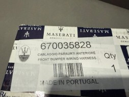 Maserati OE 670035828 Джгут проводів для переднього бампера з PDC для Maserati Ghibli 2017