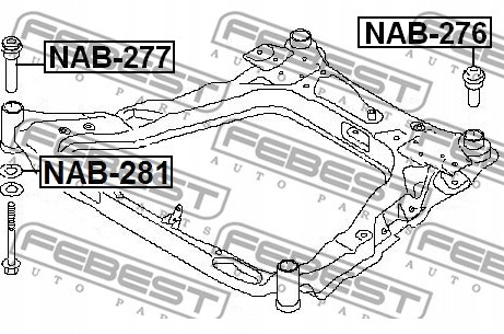 NTY 54400-JY20A Комплект втулок санок Re Koleos Nissan NTY