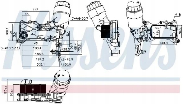 Nissens 90836 Охолоджувач моторного масла 90836 nissens