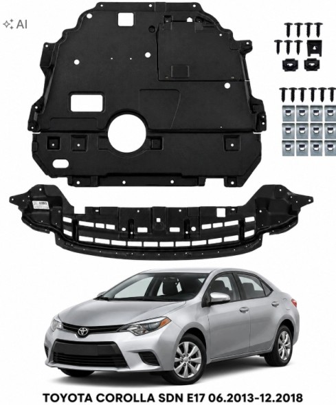PC 83292233495 ЗАХИСТ ДВИГУНА ПІД ДВИГУН БАМПЕР TOYOTA COROLLA SDN E17 06.2013-2018 +ZES