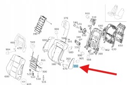 Mercedes-Benz OE ПОВІТРЯНА ПОДУШКА СПИНКИ КРІСЛА ПЕРЕДНЯ MERCEDES OE A2128603502649051