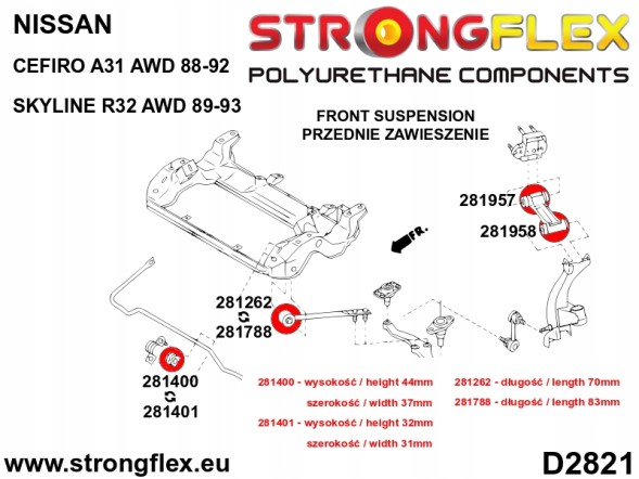 Strongflex 5902553521849 Комплект підвіски R32 AWD SPORT - Nissan Skyline
