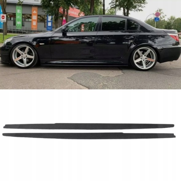 Китай 53582045 Накладки на бічні пороги BMW E60 E61, чорний глянець