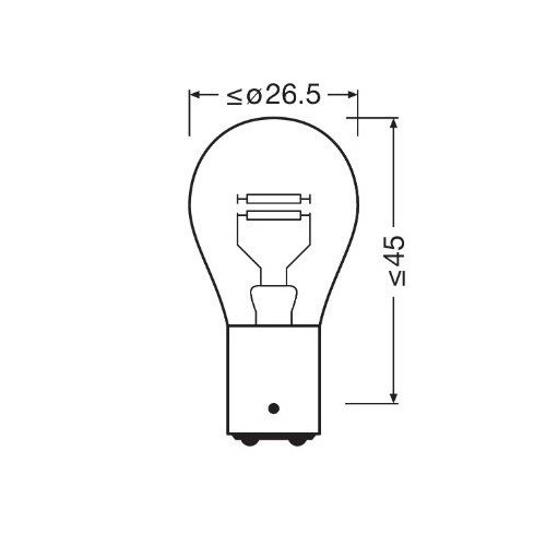 7528ULT 2BL OSRAM Автолампа Osram 12V P21 5W комп кт 2шт