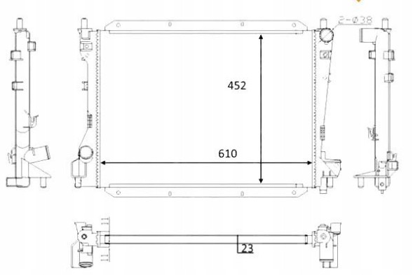 NRF 86236430 NRF Nrf охолоджувач води jaguar 59050
