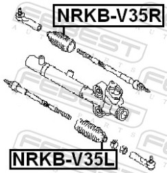 NRKB V35R FEBEST Пильник кермової рейки