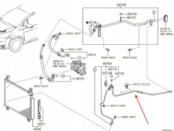 EACS шланг кондиціонера Toyota Yaris 1.0 1.3 10-20 887060D400