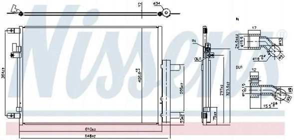 Nissens 941288 Очищувач радіатора кондиціонера 941288 nissens