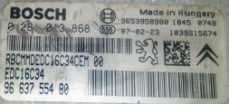 PSA Блок керування двигуном 0281013868 9663755480 BEZ IMMO