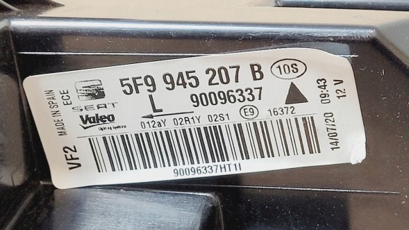 SEAT (оригінальне обладнання) 5F9945207B / LED KOMBI Seat leon 3 kombi lift 2016-2020 задній лівий зовнішній led ліхтар 5f9945207b