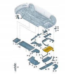 Audi OE 5WA825197D9B9 НАКЛАДКА ПІДЛОГИ НИЖНЯ ЗАДНЯ AUDI A3 S3 8Y ОРИГІНАЛ ВІД ДИЛЕРА