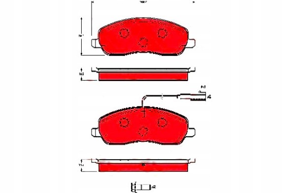 TRW PRO/GDB1627 TRW Гальмівні колодки lancia thesis 3.0 07.02-07.09 trw + асистент зіткнення #34