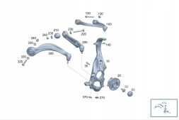 Mercedes-Benz OE A2973320700 Кулак поворотний лівий Mercedes EQS 297 A 2973320700