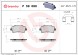 P59060 BREMBO Комплект гальмівних колодок з 4 шт дисків