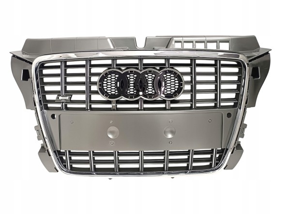 PA 8P0853651Q GRAFIT РЕШІТКА РАДІАТОРА AUDI A3 S3 8P LIFT 2008-2012 СІРА ГРАФІТОВА З ХРОМОМ