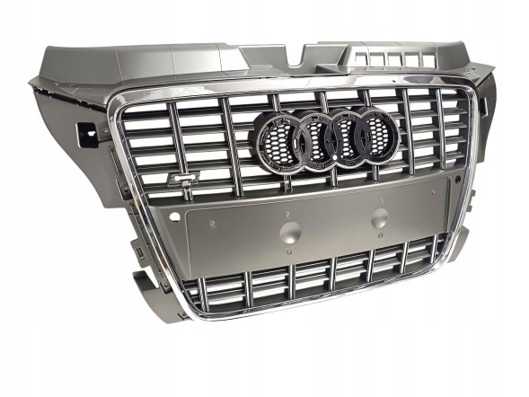 PA 8P0853651Q GRAFIT РЕШІТКА РАДІАТОРА AUDI A3 S3 8P LIFT 2008-2012 СІРА ГРАФІТОВА З ХРОМОМ