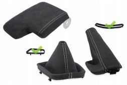 Maniol MA-1032329016 BMW E46 КОМПЛЕКТ СИЛЬФІВ, НАКЛАДКА ПІДЛІКОТНИКА З АЛЬКАНТАРИ, БІЛА РІЗЬКА НА РАМКУ