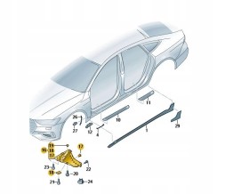 Audi OE 4K8 853 887 E СПОЙЛЕР КРИЛА ПЕРЕДНЬОГО КОЛЕСА AUDI A7 C8 ЛІВИЙ СЛІН
