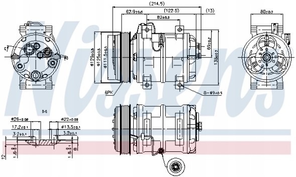 Nissens 86218448 NIS Компресор кондиціонера nissens 89317
