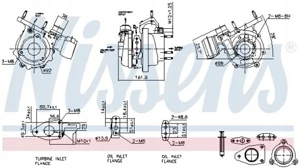 Nissens 93436 Турбокомпресор турбіна 93436 nissens nissan opel