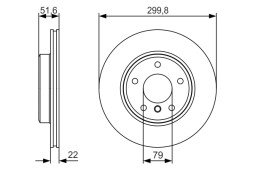 0986479S32 BOSCH Диск гальмівний