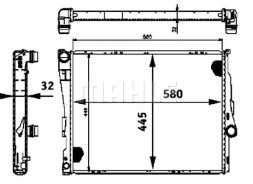 Mahle CR 457 000P Охолоджувач води cr 457 000p mahle bmw 3 e46