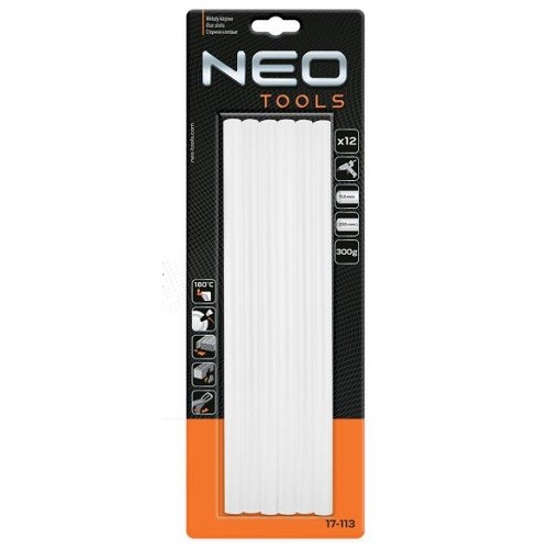 17 113 NEO TOOLS Стрижні клейові 11 мм прозорі 12 шт