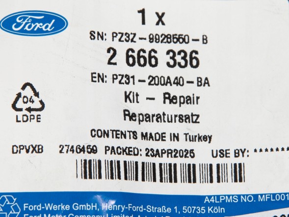 Ford OE PZ31-200A40-BA Ремкомплект лівої фари ford custom 23-