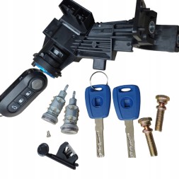Genuine FIAT FIORINO CITROEN NEMO PEUGEOT BIPPER ZESTAW KOMPLET ZAMKÓW ZAMKI DRZWI STACYJKA ЗАМОК ЗАПАЛЮВАННЯ 2 ЗАМКИ ДВЕРНІ ВСТАВКИ НАБІР ЗАМОКІВ FIAT FIORINO QUBO NEMO