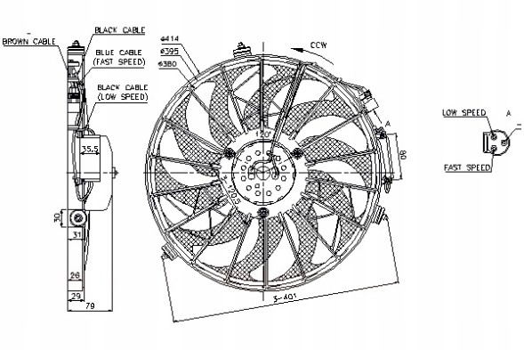 Nissens 85648 Вентилятор радіатора bmw 3 e36 5 e34 6 e24 7 e32 8 e31 1.6-5.6