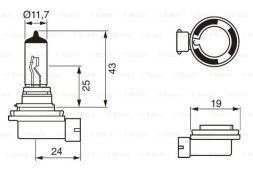 1987302806 BOSCH Автолампа H11 12V ECO