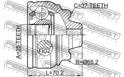 Febest 1910-F10 Шарнір півосі передній 1910-f10 febest bmw 5 f07 f10