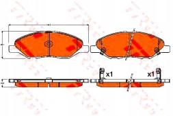 TRW TRWGDB3577/RS2 Комплект гальмівних колодок 41060ax085 c11080a