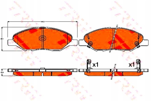TRW TRWGDB3577/RS2 Комплект гальмівних колодок 41060ax085 c11080a