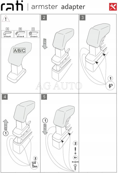 Rati C05314A Стандартний підлокітник для Hyundai i10, 2019- ,