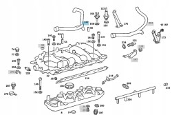 Mercedes-Benz OE A1160900882 ПОВІТРЯНИЙ ПАТРУБОК ХОЛОСТОГО ХОДУ MERCEDES SL R107 5,6 M117
