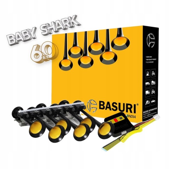 Китай 30532221 СИГНАЛ ФАНФАРА КЛАКСОН BASURI BABY SHARK 6.0 З 135 ДБ І МЕЛОДІЯМИ