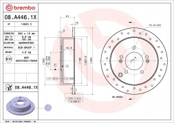 Brembo 08.A446.1X Гальмівний диск brembo 08.A446.1x