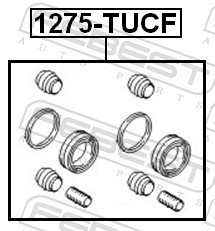 1275 TUCF FEBEST Ремонтний комплект супорта гальмівної системи