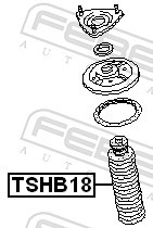 TSHB18 FEBEST Пильник амортизатора