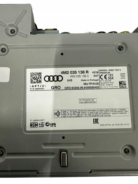Audi OE 4M2035136R 4M2 035 136 R Зчитувач мультимедіа Audi 4M2035136R