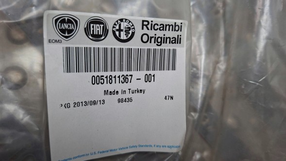 Fiat OE S26338185 ШНУР КОНДИЦІОНУВАННЯ ПОВІТРЯ 51811367 FIAT DOBLO II 1.3 MJET 2010-
