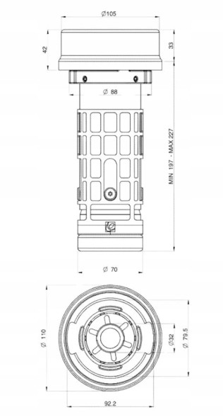 Apex 2058.2011.0452 ЗАХИСТ ЗАЛИВКИ ПАЛИВА КОВДРА 105 ДЛЯ VOLVO / DAF / MAN / RENALUT