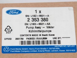 Ford OE L1BG-8501-AA 2353380 H6BG8501AA H6BG-8501-AA 2223721 ВОДЯНИЙ НАСОС FORD 1.0 ECOBOOST L1BG-8501-AA 2353380 НОВИЙ ОРИГ.