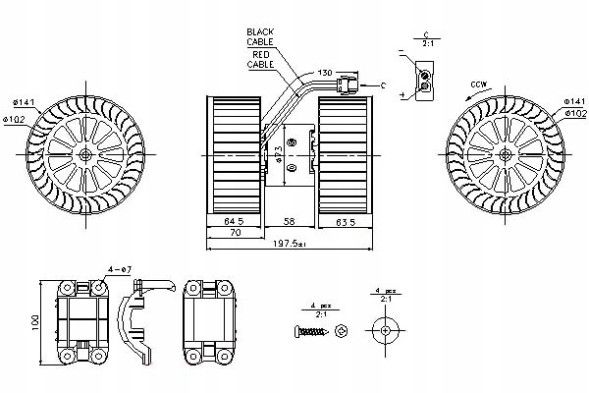 Nissens 87115/ZAW Nissens повітродувка bmw 3 (e46) x3 (e83) 1.6-3.2 12.9