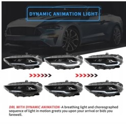 ВЛАНД YAA-XMT-2037A Комплект фар vland led tuning європа для ford mustang vi 6 lift 18- z24
