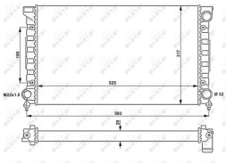 539501 NRF Радіатор охолодження двигуна